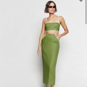 Reformation Elena Linen Two Piece